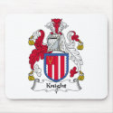 Knight Family Crest mousepads by coatsofarms Knight Family Crest mousepads