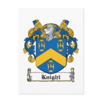 Knight Family Crest postcards