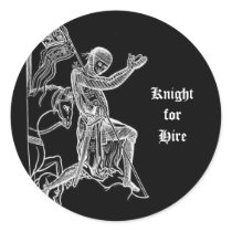 Knight for Hire stickers by MiaBellezza Knight for Hire stickers