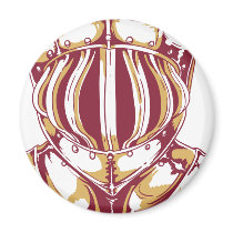 Knight in Armor Helm Fridge Magnet
