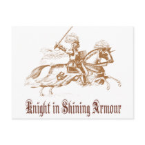 knight in shining armour postcard