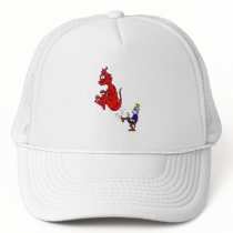 Knight Kicking Dragon Mesh Hats
