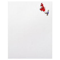 Knight Kicking Dragon Custom Letterhead