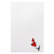 Knight Kicking Dragon Stationery Paper