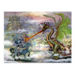 Knight n Dragon Postcard