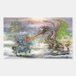 Knight n Dragon Rectangle Stickers