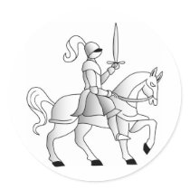 Knight On Horseback stickers by White_Wedding Knight On Horseback stickers