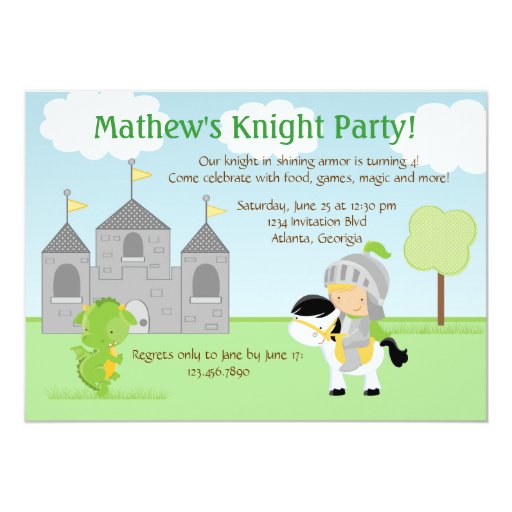 Knight Party Invitation | Zazzle