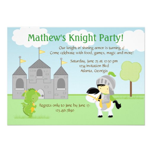 Knight Party Invitation