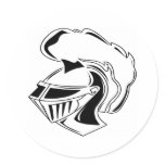 Knight, Prince, King, Centurion, Spartan, Roman, Round Sticker