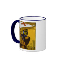 Knight with Flag mugs