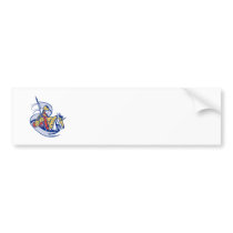 Knight With Flag Shield Horse Retro Bumper Stickers