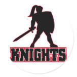 Knight with sword and shield stickers