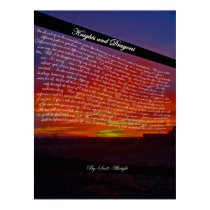 Knights and Dragons Poem posters by Scajax Knights and Dragons Poem posters