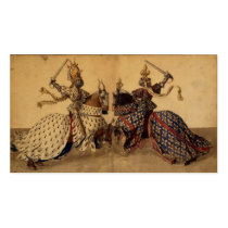Knights jousting business cards