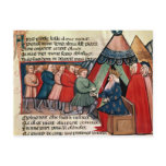 Knights pledging their allegiance postcards