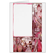Knights Riding Horses and Bearing Shields Greeting Card