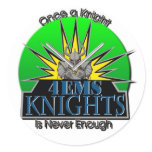 Knights Round Sticker