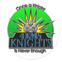 Knights Round Sticker