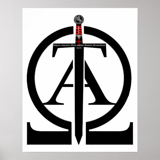 Knights Templar alpha and omega poster 01 Zazzle