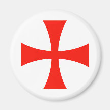 Knights_Templar_Cross Fridge Magnet