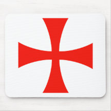 Knights_Templar_Cross Mouse Pad