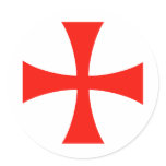 Knights_Templar_Cross Round Stickers