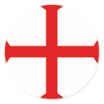 Knights Templar Cross Round Stickers
