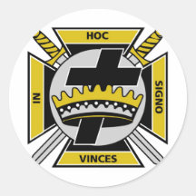 Knights Templar Round Stickers