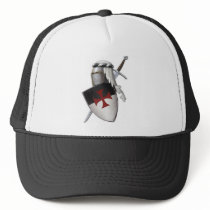 Knights Templar shield Mesh Hats
