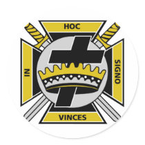 Knights Templar Round Stickers