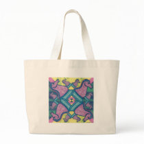 Knights with multicolor tote bags