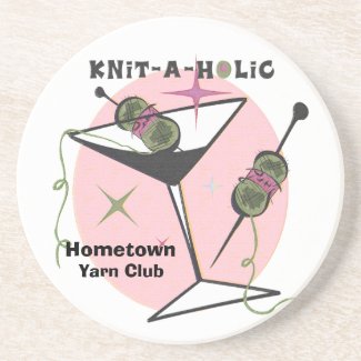 Knit-A-Holic Personalized Coaster coaster