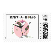 Knit-A-Holic Postage Stamp
