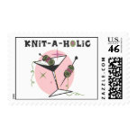 Knit-A-Holic Postage Stamp