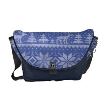 knit blue courier bags
