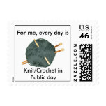 Knit Crochet in Public postage stamp.
