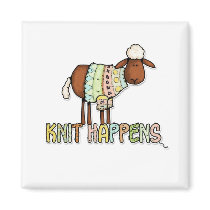 knit happens refrigerator magnets