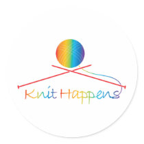 Knit Happens Round Sticker