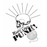 Knit Like a Punk ladies white baby doll t-shirt