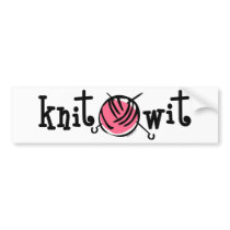 Knit Wit bumper stickers