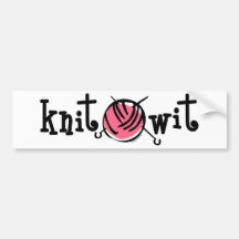 Knit Wit Bumper Stickers