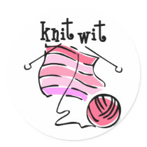 Knit Wit Round Stickers