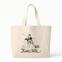 Knit-Wit Tote Bag by myhmdesigns Knit-Wit Tote Bag