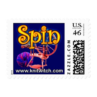 Knit Witch Spin Stamp by theknitwitch