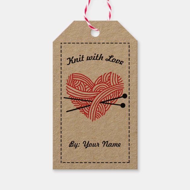 Knit with Love / Care Instructions Pack Of Gift Tags