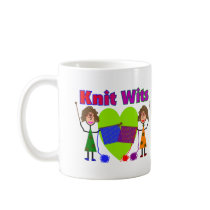 Knit Wits--Two Lady Knitters mugs by gailg1957 Knit Wits--Two Lady Knitters mugs