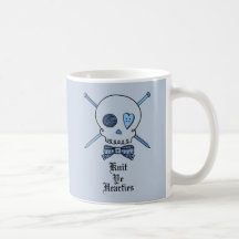 Knit Ye Hearties (Blue Background) Coffee Mugs