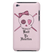Knit Ye Hearties (Pink) iPod Touch Cover
