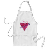 kniting heart apron